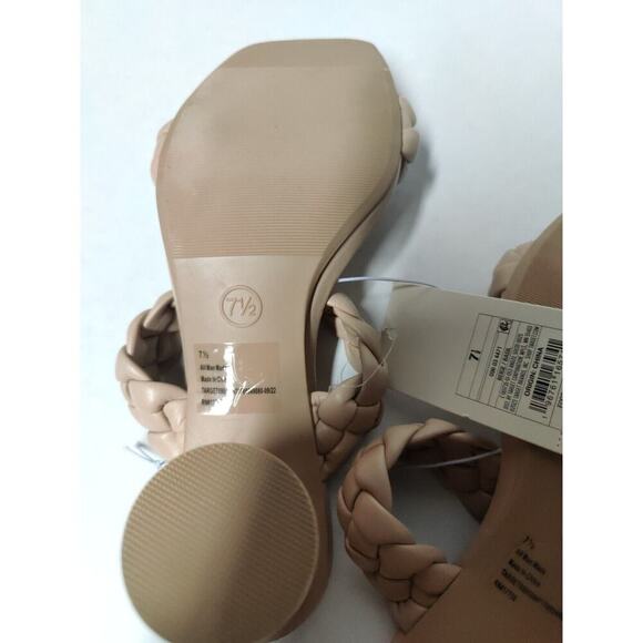 Braided Heels Sandals Women's brown A New Day Tiana Mule Color Beige - Size 7.5 - Picture 12 of 16